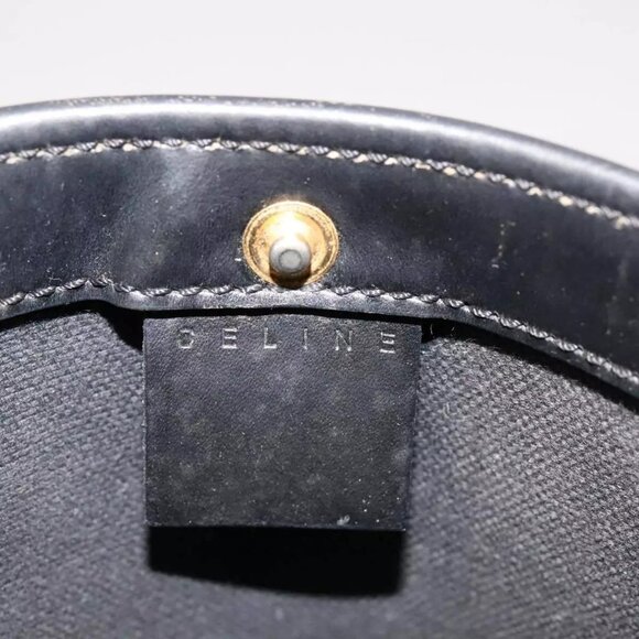 CELINE Macadam Canvas Tote Bag PVC Leather Black Auth yk17145 - Picture 10 of 16